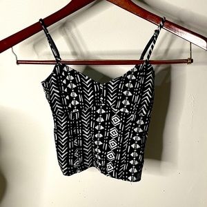 Aeropostale Flirty Cropped Bustier Top (XS)